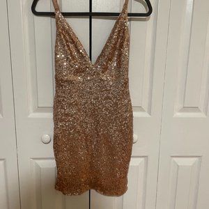 Gold Mini Hello Molly Dress